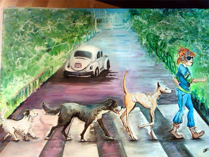 Abbey Road illustrazione personalizzata
